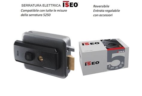 Electric Lock ISEO 52N515 Reversible Adjustable 12v With Accessories