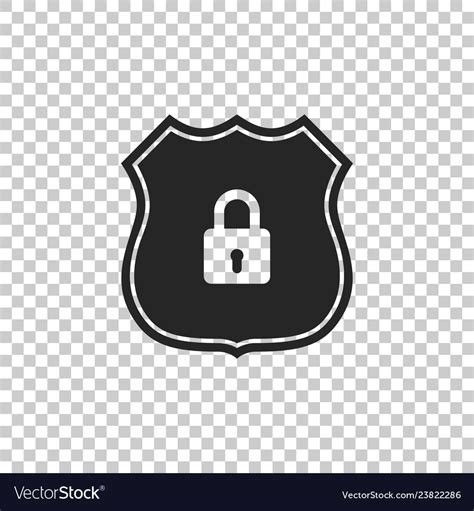 Shield Security Icon On Transparent Background Vector Image