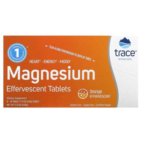 Trace Minerals ® Magnesium Effervescent Tablets Orange 8 Tubes 10