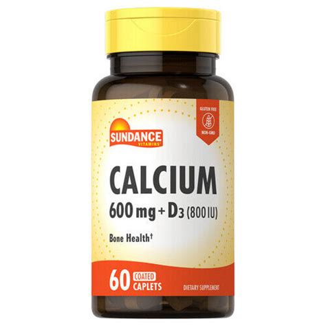 Sundance Calcium Vitamin D3 Coated Caplets 60 Tabs By Sundance Ebay