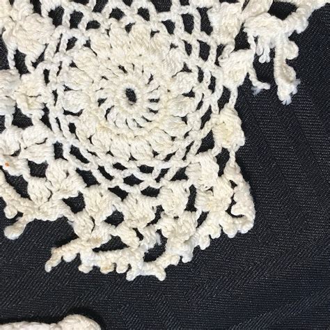 Four Vintage Hand Crocheted Doilies 1214 Square Cotton Lot Etsy