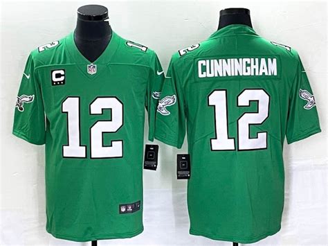 Custom Eagles 12 Randall Cunningham Green Men Jersey | Grailed