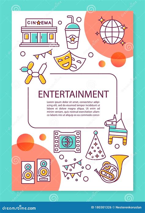 Entertainment Industry Poster Template Layout Cinema Music And Events