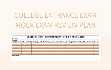 Faculty Exam Schedule Study Excel Template And Google Sheets File For