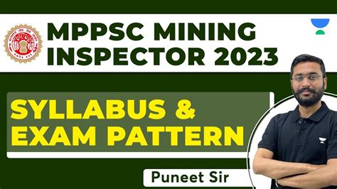 MP Mining Inspector Syllabus 2023 MPPSC Mining Inspector Vacancy 2023