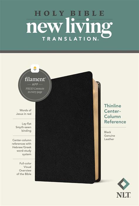 NLT Thinline Center Column Reference Bible Filament Edition St