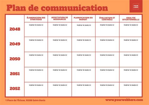 Modèles de plans de communication gratuits