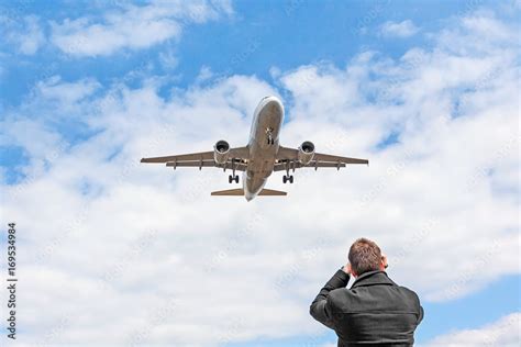 Airplane / plane spotter spotting aircraft Stock Photo | Adobe Stock