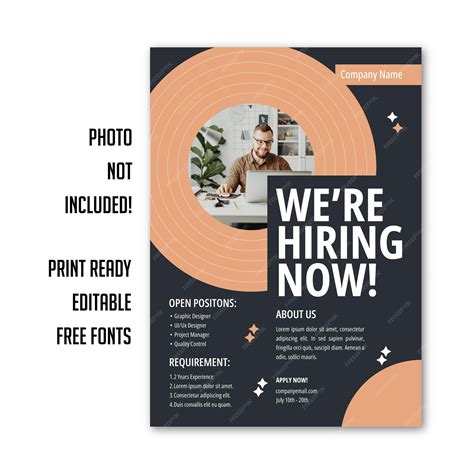 Premium Vector | Hiring Flyer Design