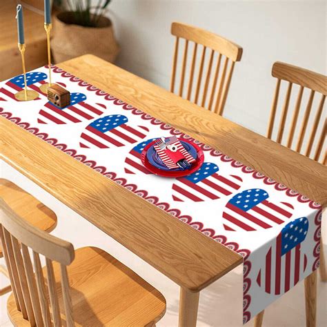 Hanzidakd Decorative Table Banner Th Of July Table Runner Dresser