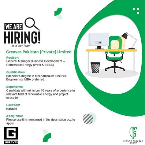 Greaves Pakistan Pvt Ltd Jobs General Manager Business Development