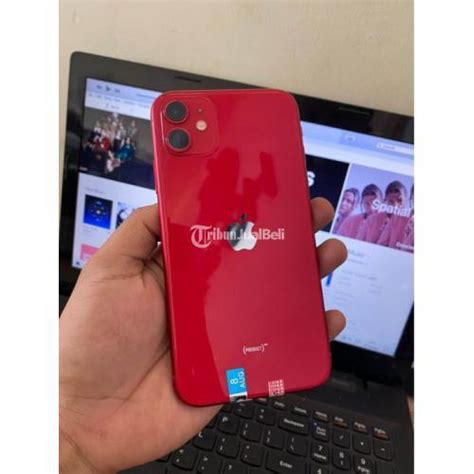 HP IPhone 11 64 GB Bekas Warna Merah Siap Pakai Fullset Normal Di