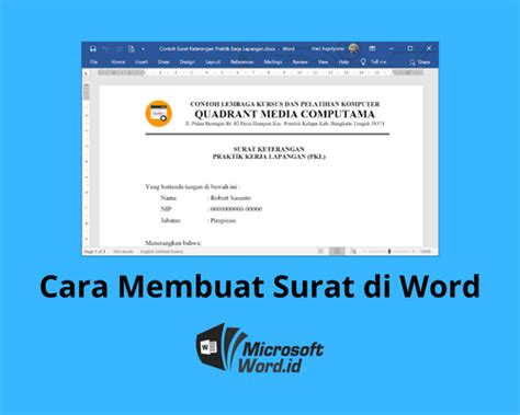 Cara Membuat Surat Di Word Biar Terlihat Profesional