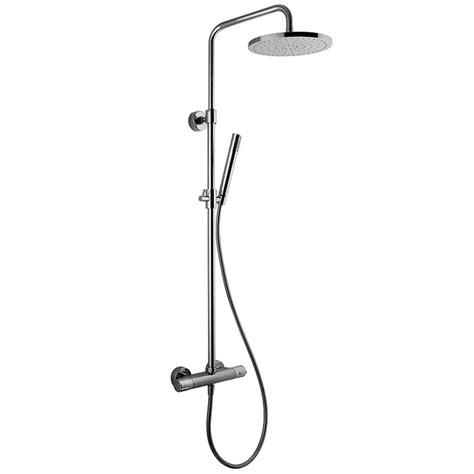 Exposed Thermostatic Shower Mixer With Shower Column Showerhead And