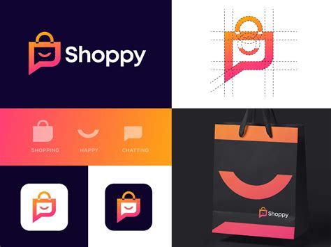 Dribbble - Online-Shopping-Ecommerce-logo-design-Happy-Shopping-logo ...