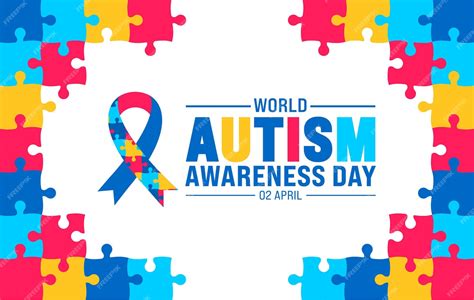 Premium Vector 2 April World Autism Awareness Day Colorful Puzzle