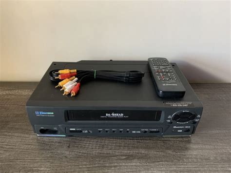 Emerson Ewv603 4 Head Vcr Video Cassette Recorder Vhs Tape Player No