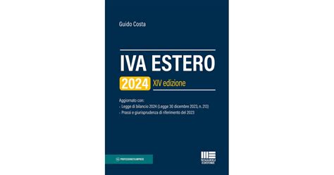 IVA Estero 2024 Libro Di Carta FISCOeTASSE