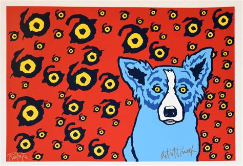 George Rodrigue - Blue Dog "Sweetie Pie - Black" Signed Numbered Print