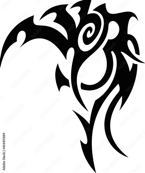 Vector symbol, ornament, tattoo. beautiful vector illustration ...