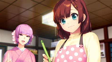 2girls Akeiro Kaikitan Apron Aqua Eyes Brown Hair Fuyou Silkys Plus