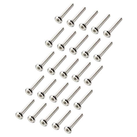 Uxcell M6x40mm Furniture Bolts Hex Socket Screws Fastener Carbon Steel 25pcs