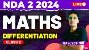 NDA 2 2024 Exam Maths Differentiation Class 2