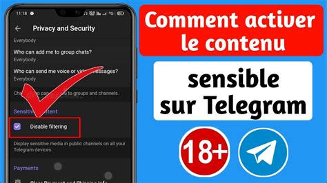 Comment Activer Le Contenu Sensible Sur Telegram En 2023 Android Et