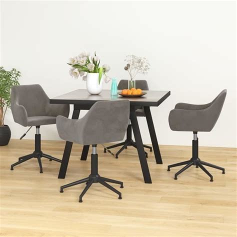 Chaises Pivotantes De Salle Manger Pcs Gris Clair