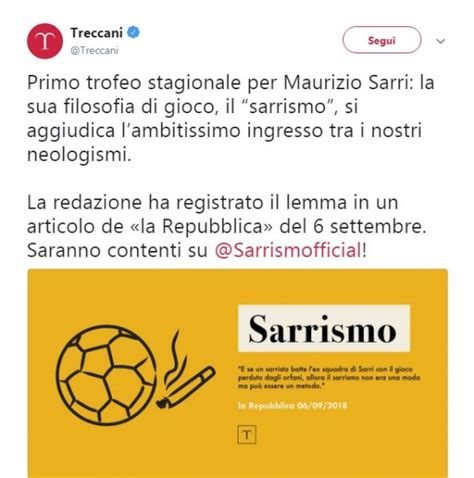 UFFICIALE Prima Gioia Per Maurizio Sarri La Parola Sarrismo