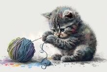 Kittens And Yarn Free Stock Photo - Public Domain Pictures