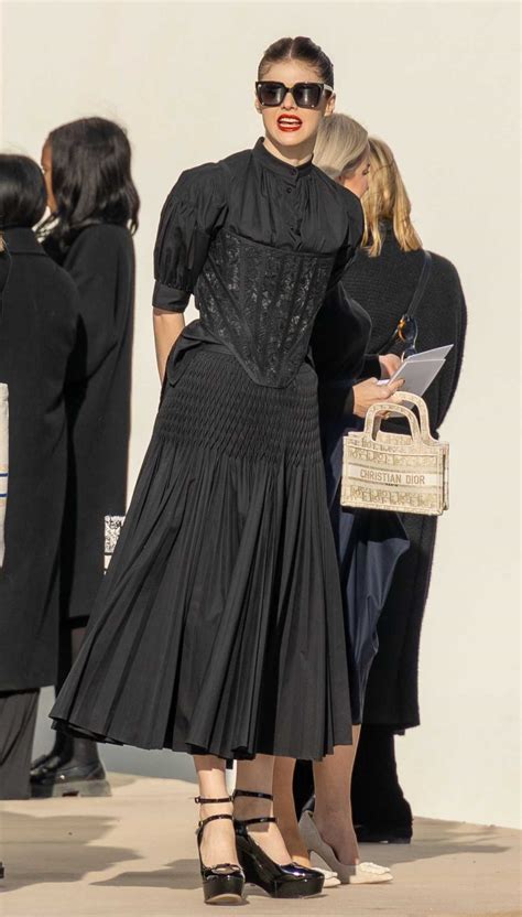 Alexandra Daddario Attends The Christian Dior Fashion Show During 2023