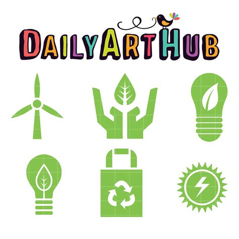 Eco-Friendly Icons Clip Art Set – Daily Art Hub – Free Clip Art Everyday