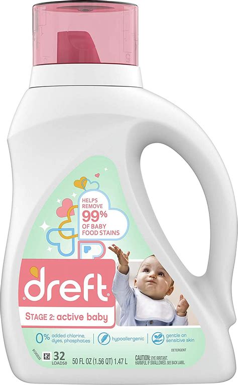 Dreft Stage 2 Active Baby Liquid Laundry Detergent 32 Loads 46 Fl Oz