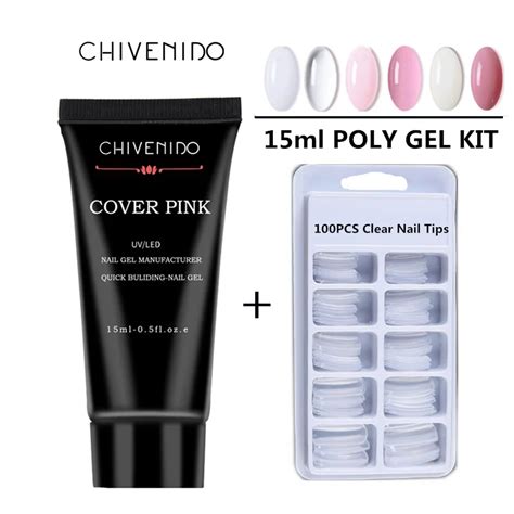 Chivenido Polygel Kit Cores R Pido Construtor Poli Gel Extens O Do