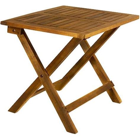 Table Basse Pliante En Bois Tables Jardin D Appoint 46x46cm Brun