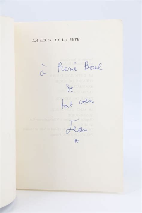 Cocteau La Belle Et La B Te Journal D Un Film Autographe Edition