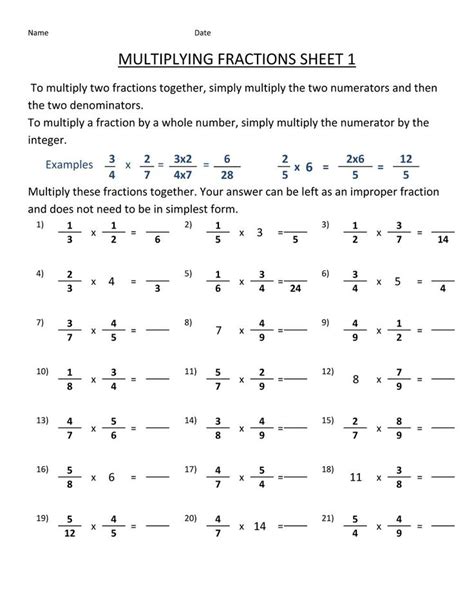 Math For 5th Graders Fractions