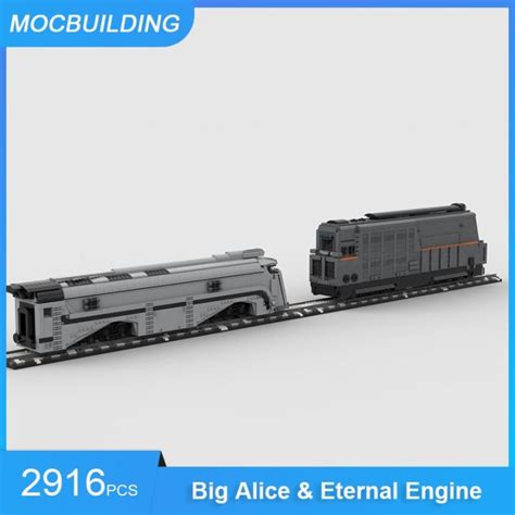 Moc Building Blocks Big Alice And Eternal Engine Train Model Diy Assemble