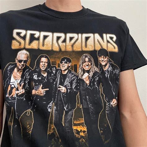 Scorpions World Tour Band Graphics Black Tee Shirt Kaisers Closet