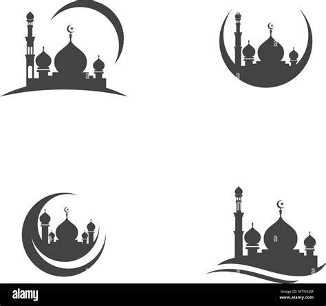 Mosque Icon Vector Illustration Design Template Stock Vector Image