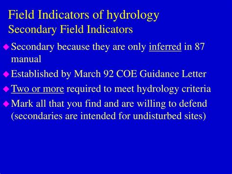 PPT Wetland Hydrology On Site Indicators Chapter 2 PowerPoint