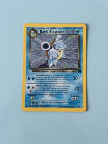 Pokémon TCG Dark Blastoise Team Rocket 3 82 Holo Unlimited Rare w swirl