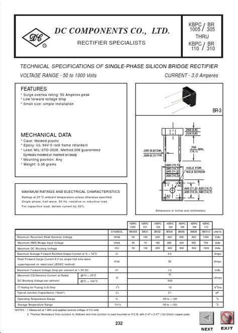 KBPC106 Datasheet PDF TECHNICAL SPECIFICATIONS OF SINGLE PHASE