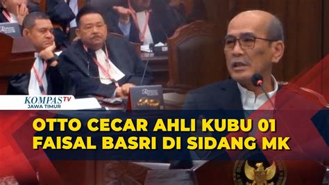 Momen Otto Hasibuan Cecar Ahli Kubu Faisal Basri Di Sidang Mk