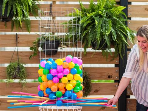 Diy Giant Kerplunk Yard Game Hgtv