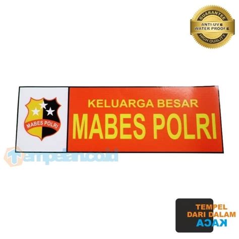 Jual Stiker Keluarga Besar Mabes Polri Tempel Dalam Kaca Shopee