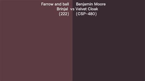 Farrow And Ball Brinjal Vs Benjamin Moore Velvet Cloak Csp