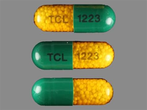 Tcl 1223 Pill Green And Yellow Capsuleoblong Pill Identifier