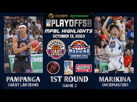 Mpbl Highlights Pampanga Vs Marikina Playoffs St Round Game